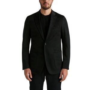 Suitor Camo Sports Blazer 38R Slim Fit Stretchy Classic Black Blue Subtle Camo